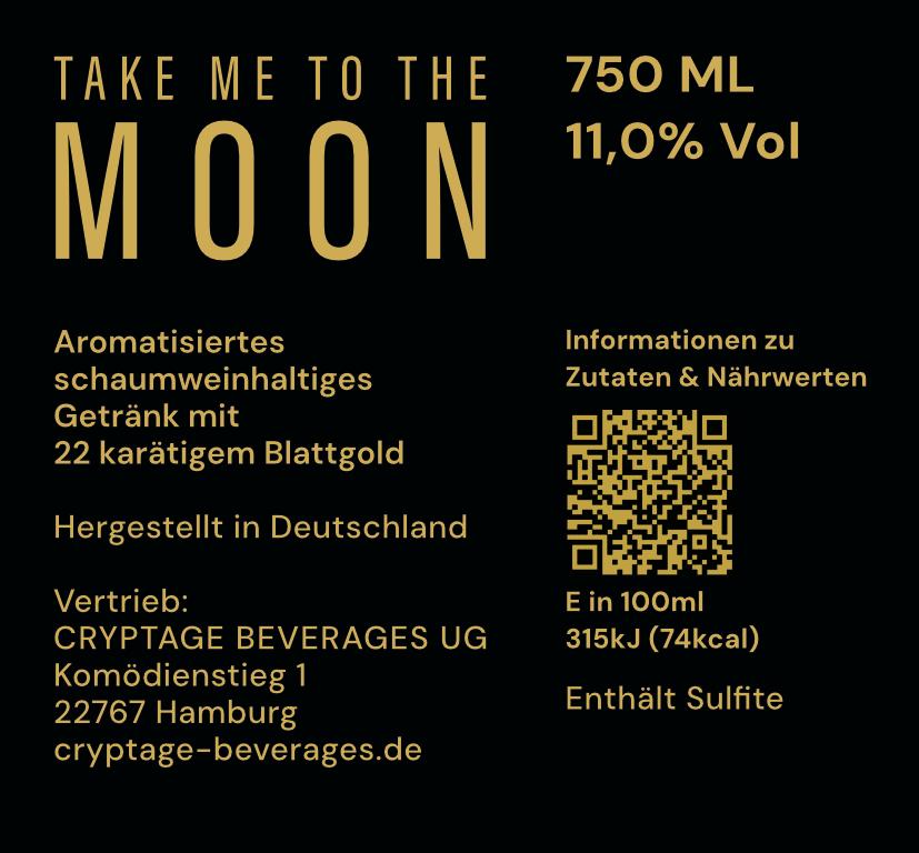 Moon bottle, back-side information